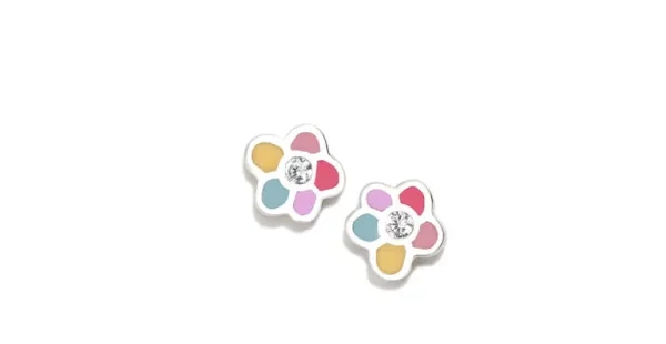 Brincos ARP New Bebe Flor em Prata de Lei 925. Uma coleção divertida e cheia de cor para as mais novas!