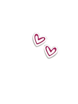 Brincos ARP New Bebe Coração 095NBE em Prata de Lei 925. Uma coleção divertida e cheia de cor para as mais pequenas!