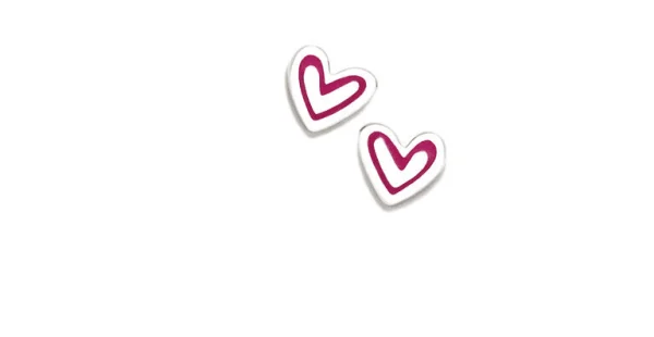 Brincos ARP New Bebe Coração 095NBE em Prata de Lei 925. Uma coleção divertida e cheia de cor para as mais pequenas!