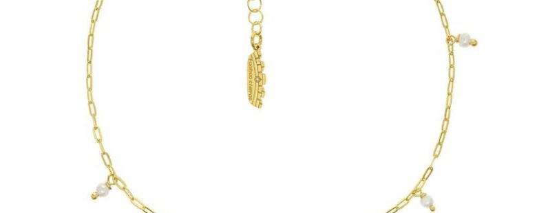 Pulseira Tornozelo Eugénio Campos Seashell 103.B453.D.2.00 em Prata de Lei 925 em Dourado. A coleção perfeita para dar as boas-vindas ao Verão!