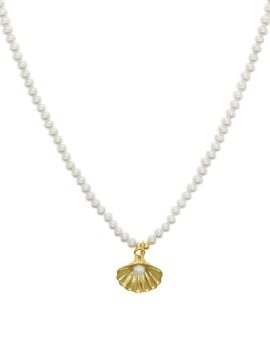 Colar Eugénio Campos Seashell 106.C857.D.2.00 em Prata de Lei 925 em Dourado. A coleção perfeita para dar as boas-vindas ao Verão!