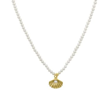 Colar Eugénio Campos Seashell 106.C857.D.2.00 em Prata de Lei 925 em Dourado. A coleção perfeita para dar as boas-vindas ao Verão!