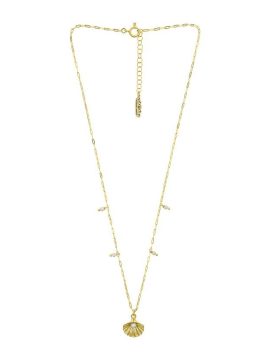 Colar Eugénio Campos Seashell II 106.C858.D.2.00 em Prata de Lei 925 em Dourado. A coleção perfeita para dar as boas-vindas ao Verão!