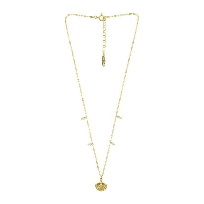 Colar Eugénio Campos Seashell II 106.C858.D.2.00 em Prata de Lei 925 em Dourado. A coleção perfeita para dar as boas-vindas ao Verão!