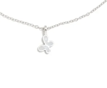 Colar ARP Borboleta Madrepérola 125ROS em Prata de Lei 925. Uma coleção divertida e cheia de cor para as mais pequenas!