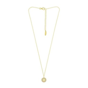 Colar Eugénio Campos Supernova 106.C593.D.1.00 em Prata de Lei 925 e com acabamento em Dourado. Uma peça Única
