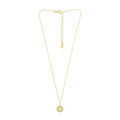 Colar Eugénio Campos Supernova 106.C593.D.1.00 em Prata de Lei 925 e com acabamento em Dourado. Uma peça Única
