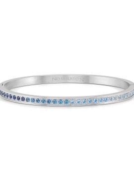Pulseira Nomination Pretty Bangles Azul 029506/003 em Prateado e zircónias azuis