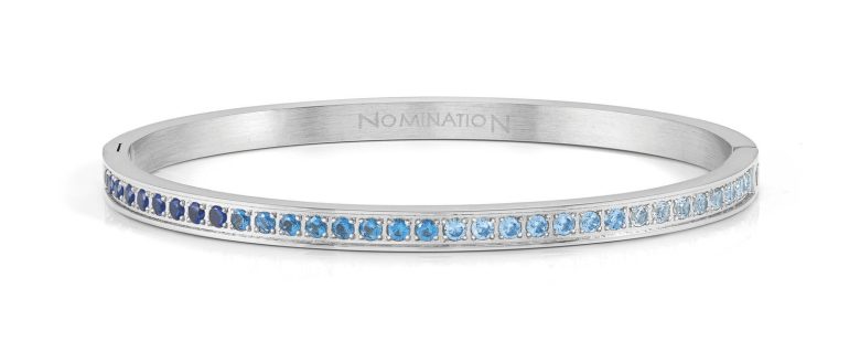 Pulseira Nomination Pretty Bangles Azul 029506/003 em Prateado e zircónias azuis