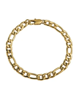 Pulseira Hassu Chain Golden 7HSS510380B em aço inoxidável dourado.