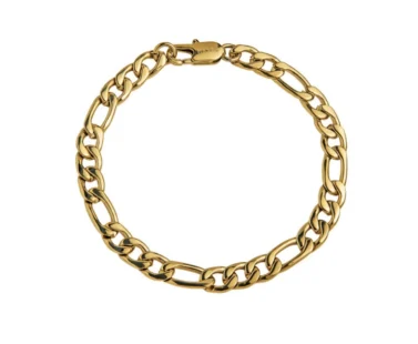 Pulseira Hassu Chain Golden 7HSS510380B em aço inoxidável dourado.