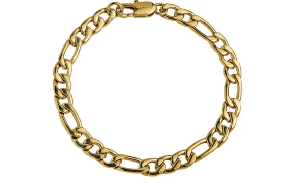 Pulseira Hassu Chain Golden 7HSS510380B em aço inoxidável dourado.