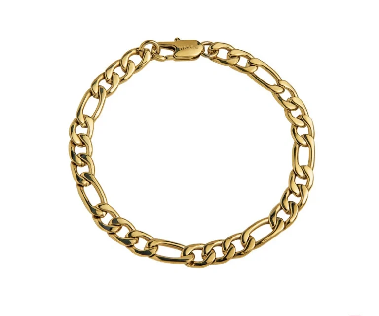 Pulseira Hassu Chain Golden 7HSS510380B em aço inoxidável dourado.