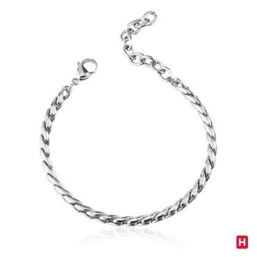 Pulseira Hassu 7HSS220630A em Aço Inoxidável. A peça perfeita para o dia-a-dia