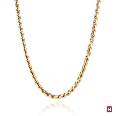 Colar Hassu Golden 7HSS220630B em Aço Inoxidável Dourado. A peça perfeita para o seu dia-a-dia