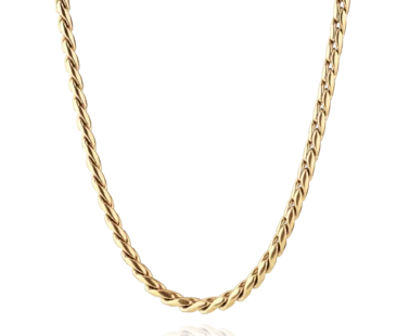 Colar Hassu Golden 7HSS220630B em Aço Inoxidável Dourado. A peça perfeita para o seu dia-a-dia