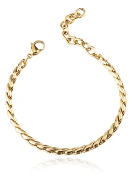 Pulseira Hassu Golden 7HSS220630C em Aço Inoxidável e acabamento em Dourado. A peça perfeita para utilizar no seu dia-a-dia