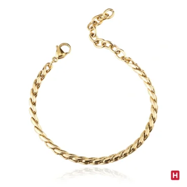 Pulseira Hassu Golden 7HSS220630C em Aço Inoxidável e acabamento em Dourado. A peça perfeita para utilizar no seu dia-a-dia